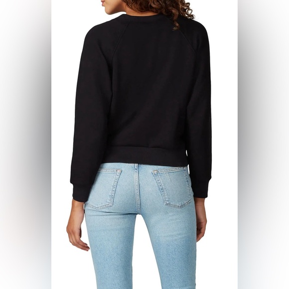 Reformation Jeans Organic Cotton Black Crewneck Sweater Sz XS Recycled Capsule - Picture 7 of 17